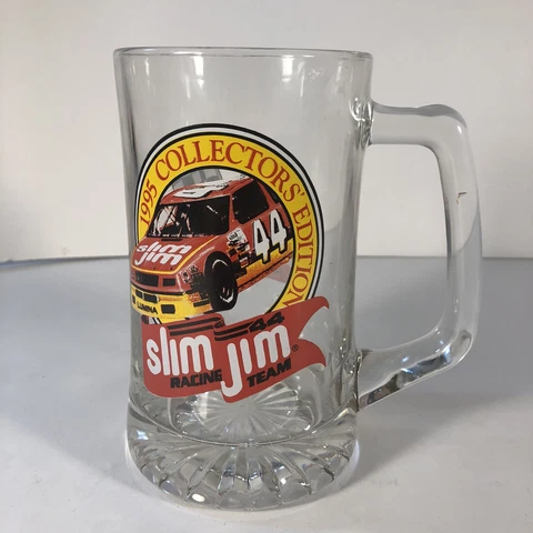 Slim Jim Mug Labonte  #44 Mug glass 1995 Collector's Edition Racing Beer Vintage Cover