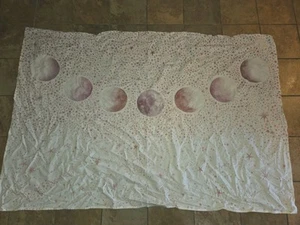 Urban Outfitters Tapestry Wall Decor Linen Canvas Pink Moon Phases Stars  - Picture 1 of 3