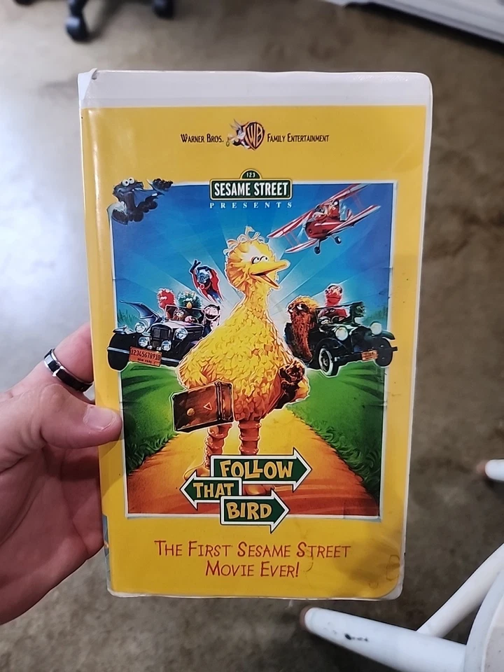 Sesame Street Follow That Bird (VHS) The First Movie Tested Works Bird Clamshell - Image 1 of 4