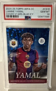 2024-25 Topps UCC Cover Stars - Blue Icy Lamine Yamal PSA 10 45/75 - Bild 1 von 2