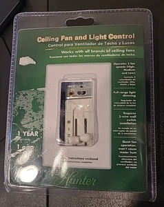Hunter Wired 27182 Ceiling Fan/Light Control 3-Speed Dual Slide *111 - Picture 1 of 2
