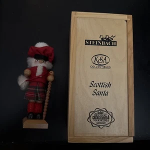 Steinbach 5" Mini nutcracker Scottish Santa Limited edition 714/7500 - Picture 1 of 6