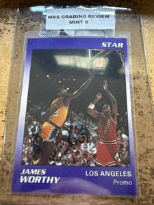 James Worthy 1990 Star Company Lakers Promo Karte mit Scottie Pippen MBS 9 Mint - Bild 1 von 2