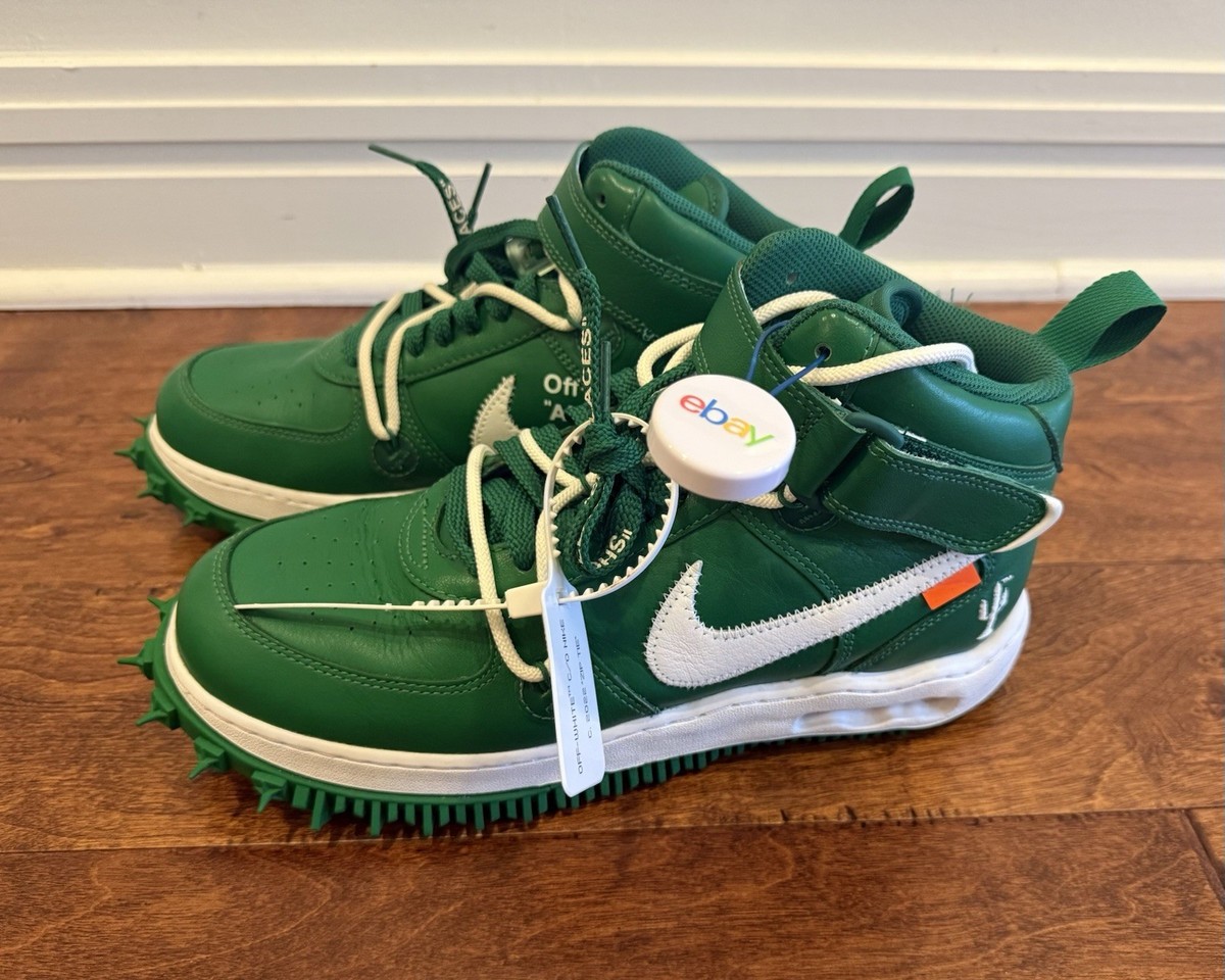Nike Off-White x Air Force 1 SP Leather Mid Pine Green for Nike Off-White x Air Force 1 SP Leather Mid Pine Green for