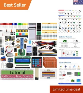 Versatile Raspberry Pi 5 Starter Kit with Detailed Tutorial & 5 Coding Languages - Picture 1 of 12