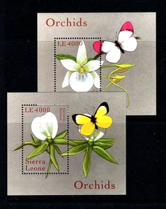Sierra Leone 2281 2282 postfrisch Blätter Orchideen Blumen schöner Preis - Bild 1 von 1