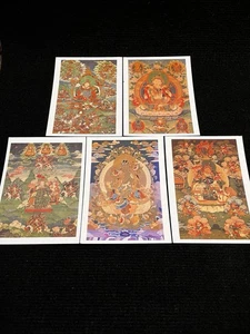 5 postales tibetanas Tangkas Kulika Pundarika Vairochana Songsten Syamatara AMNH - Imagen 1 de 10
