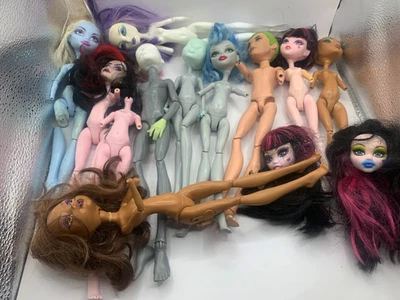 Lot of Customization Fodder Mattel Monster High Dolls For Parts or OOAK Projects - Image 1 of 4