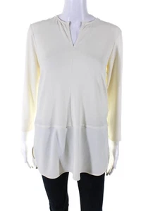 Lauren Ralph Lauren Womens White Crew Neck Long Sleeve Blouse Top Size S - Picture 1 of 5