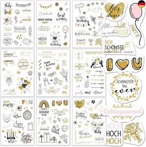 Sticker Geburtstag (120+ Motive) | Aufkleber für Gästebuch Geburtstag, F - Bild 1 von 6