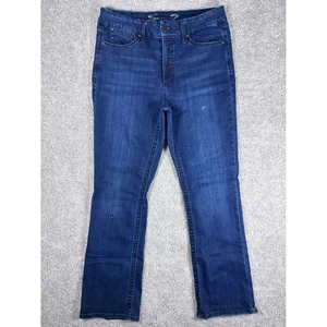 Pantalones de mezclilla SEVEN7 sin barriga tiro alto corte bootcut para mujer talla 14 azul mezcla de algodón - Imagen 1 de 16