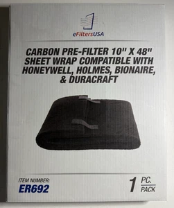 eFiltersUSA 10 x 48 passgenaue Aktivkohlefilterfolie Wrap - ER692 - Bild 1 von 3