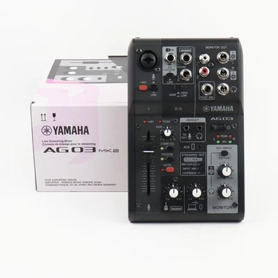 Yamaha AG03 mk2 Mezclador de Audio Usado Mezclador de Transmisión en Vivo, Compacto, DSP Foto 1 de 4