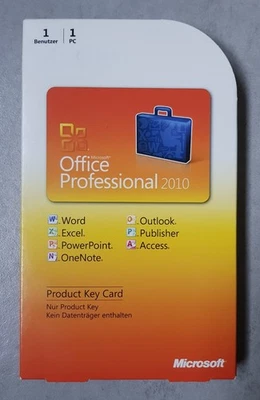 Microsoft Office Professional 2010 Product Key Card (PKC) DE (X16-50071-02) - Bild 1 von 3