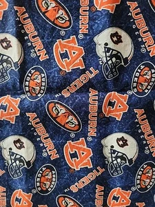 NCAA Auburn Tigers Licensed Cotton Fabric 1 Yard 43/44" Wide - Picture 1 of 6