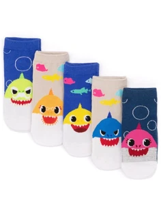 Baby Shark Multicolor Multi-Character Juego de 5 calcetines de pantorrilla Niños - Imagen 1 de 6