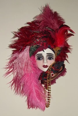 Unique Creations Lady Face Mask Wall Art Wall Hanging - NEW IN BOX - Image 1 of 4