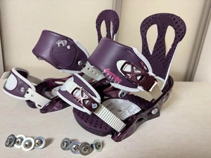 Burton Snowboard bindings Color Purple White Size Medium for Women - Picture 1 of 9