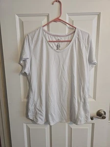 T50 ST JOHNS BAY XXL PLUS SIZE White S/S ACTIVEWEAR QUICK-DRI 2XL SHIRT TOP - Picture 1 of 3