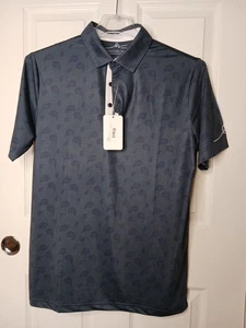 Boston Scott Golf Polo Shirt NWT Mens Small Paisley Wicking Golftec Modern Fit - Picture 1 of 11