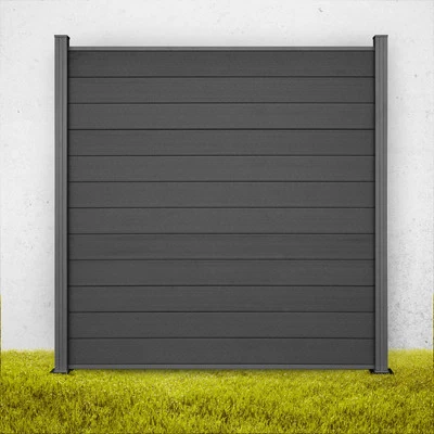 TOMI WPC COEX Sichtschutzzaun Premium Line Windschutz Gartenzaun Zaun Anthrazit - Bild 1 von 4