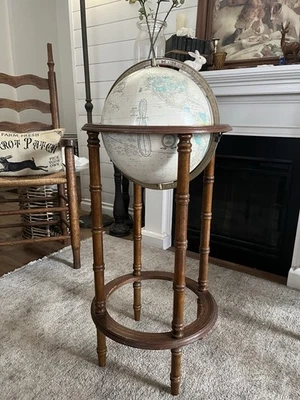 Auténtico Vintage Crams Imperial World Globo En 30" 4 Patas Soporte Powell Foto 1 de 4