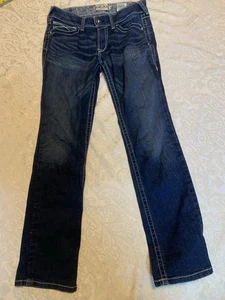 Ariat REAL Denim Straight Low Rise Women's 30R Med Wash Western Jeans - Picture 1 of 12