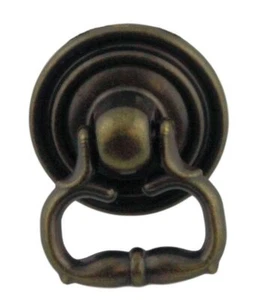 1 Zoll kleine Schmuckschatulle Ringzug - Antik Messing - Bild 1 von 2