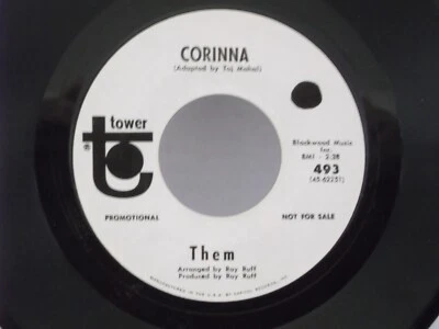 Them,Tower 493,"Corinna",US,7"45,PROMO,1969 garage/psych rock classic, Mint - Image 1 of 2