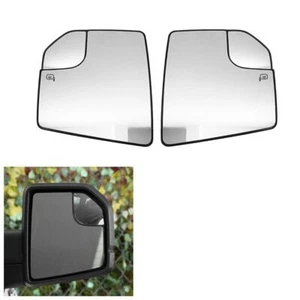 2Pcs Rear Mirror Heated Glass w/ Backing Plate Replacement For Ford F150 2015-20 - Bild 1 von 10