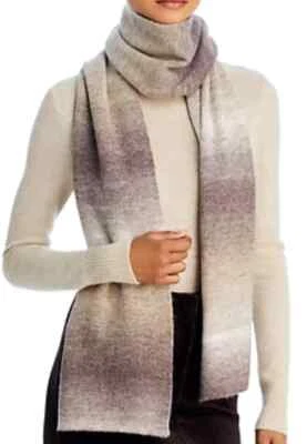 AQUA Bufanda Mujer Marrón Tinte Espacial Ombre Largo Rectángulo Tejido Neutro 90x9 Foto 1 de 4