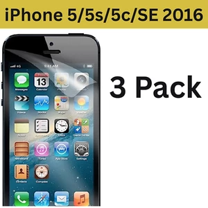 3 Pack Ultra Clear Screen Protector Cover Guard For iPhone 5 /5S / 5C & SE 2016 - Picture 1 of 3