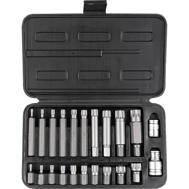 XZN Satz Innen Vielzahn Nüsse Nuss Set Nusskasten Bit-box Kfz Werkzeug M4-M18 - Bild 1 von 3