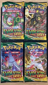 1x Evolving Skies Factory Sealed Booster Pack Pokemon Card Box Umbreon Rayquaza - Picture 1 of 2