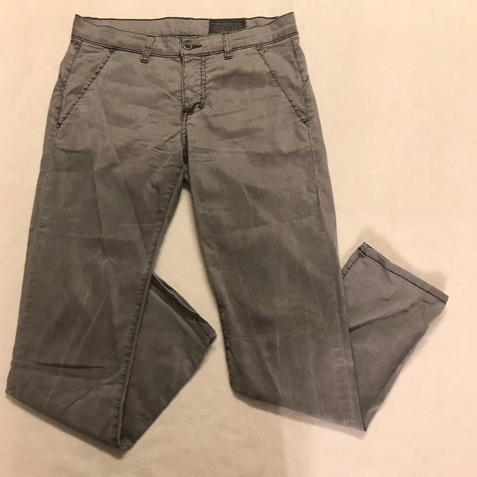 Pantalones chinos al tobillo SIWY Fiona gris lavado súper natural talla 27 Foto 1 de 4