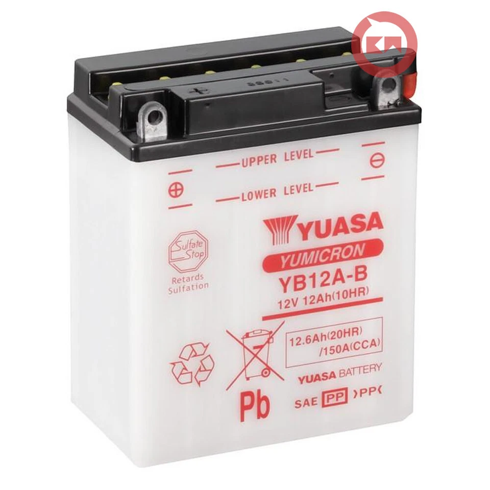 BATTERIA ORIGINALE YUASA YB12A-B HONDA XL 600 R / PARIS DAKAR (PD03) 1985 1986 Foto 1 de 3