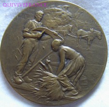 MÉDAILLE DE RÉCOMPENSE, Associations agricoles Dubois - 50mm Bronze - 56g EUR 10,00 - FR