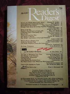Readers Digest April 1977 Ray Bolger Alex Haley ROOTS David Hartman Jack Kemp  - Picture 1 of 1