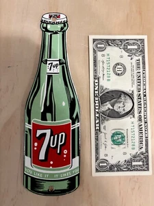 VINTAGE 7UP PORCELAIN METAL ADVERTISING SIGN  - Picture 1 of 2