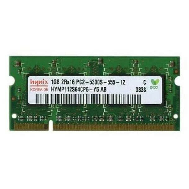 HYNIX 1GB 2Rx8 PC2-5300S-555-12 DDR2 Laptop Memory SODIMM Ram  - Image 1 of 1
