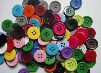20mm 0.78" 50pcs 4-Holes Round Resin Sewing Clothes Buttons Diy Craft Sell Off - Image 1 of 4