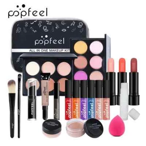 Kit de Maquillaje Set Regalos Mujeres Sombra de Ojos Delineador Cejas Labios Corrector Base Rubor - Imagen 1 de 19