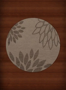 Gray Transitional Leaves Petals Area Rug Floral DV17 - Picture 1 of 12