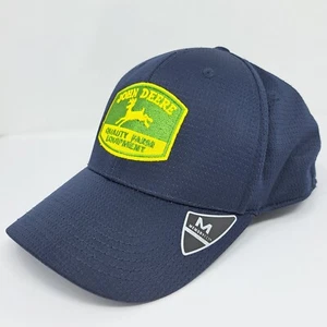 JOHN DEERE Hat Memory Fit One Size Fits Most Fitted Cap Dark Navy Blue 2018 - Picture 1 of 15