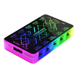 Efficient Cooling 12V/4Pin PWM 5V/3Pin Argb Fan Hub With Remote Exquisites Size - Picture 1 of 8