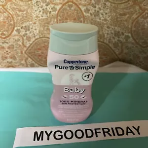 Coppertone Pure & Simple Baby Sonnencreme 6 Unzen 100% mineralischer Sonnenschutz - Bild 1 von 5