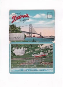 VTG. DETROIT, MICHIGAN SOUVENIR PHOTO PACK FORD, EDISON INST., SCOTT FOUNTAIN +  - Foto 1 di 8