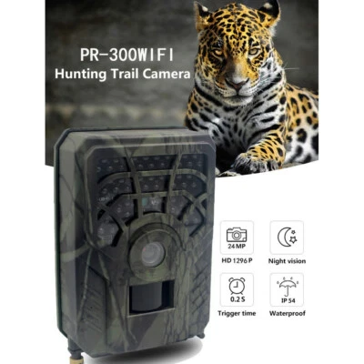 Hunting Game Trail 1080P 24MP Wifi Camera Night Vision Trigger Wildlife Scouting - Image 1 of 4