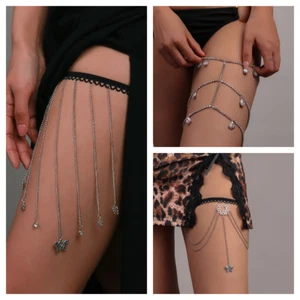 Au New Sexy Party Elastic Fashion Tassel Leg Chain Thigh Chains Body Jewelry - Picture 1 of 11