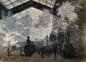 CLAUDE MONET Art Poster or Rolled Canvas Print "The Gare St-Lazare" - Picture 1 of 1